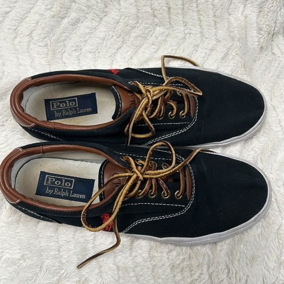 Polo Ralph Lauren | Vaughn Canvas/Leather Shoes, Size 8.5D, Very Good Condition - Picture 2 of 7